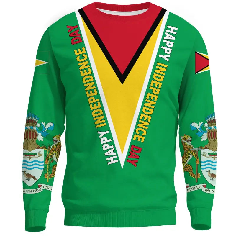 Happy independence Day Guyana Sweatshirt RLT8 - Wonder Print Shop