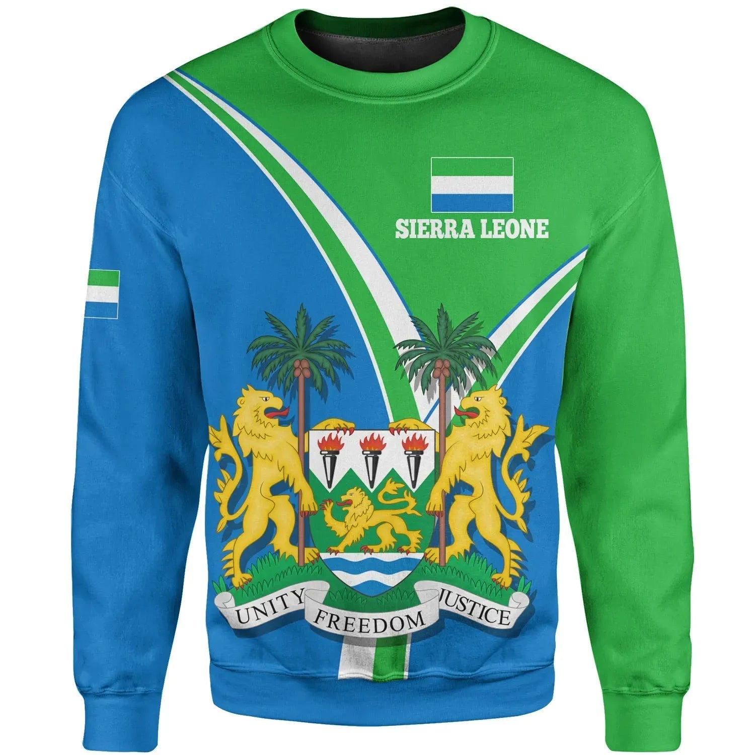 Sierra Leone Sweatshirt Sierra Leone Pride RLT7 - Wonder Print Shop