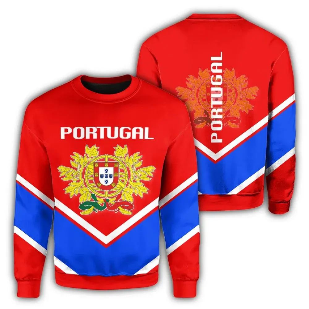 Portugal Coat Of Arms Sweatshirt Lucian Style RLT7 - Wonder Print Shop