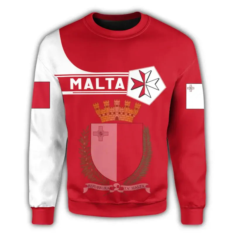 Malta Coat Of Arms Sweatshirt Simple Style RLT12 - Wonder Print Shop