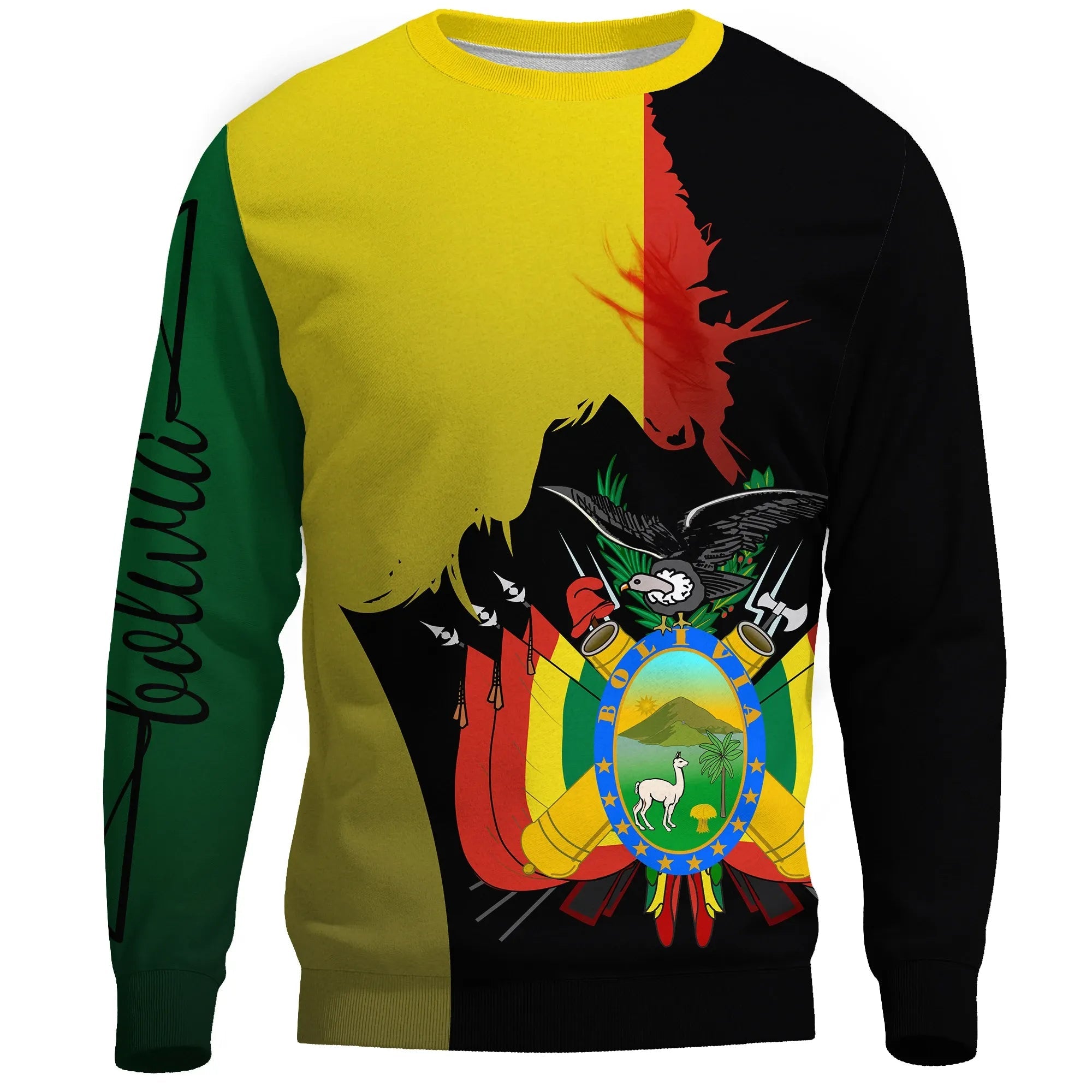 Bolivia Flag-Coat of Arms Sweatshirt RLT6 - Wonder Print Shop