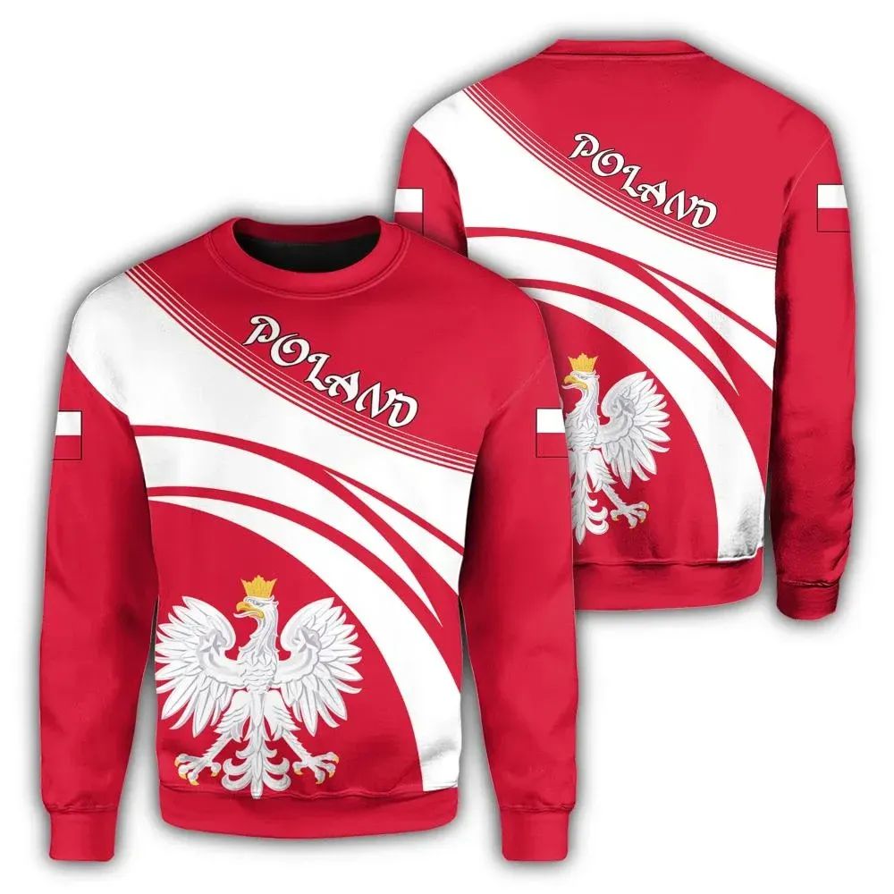 Poland Coat Of Arms Sweatshirt Cricket Style RLT7 - Wonder Print Shop