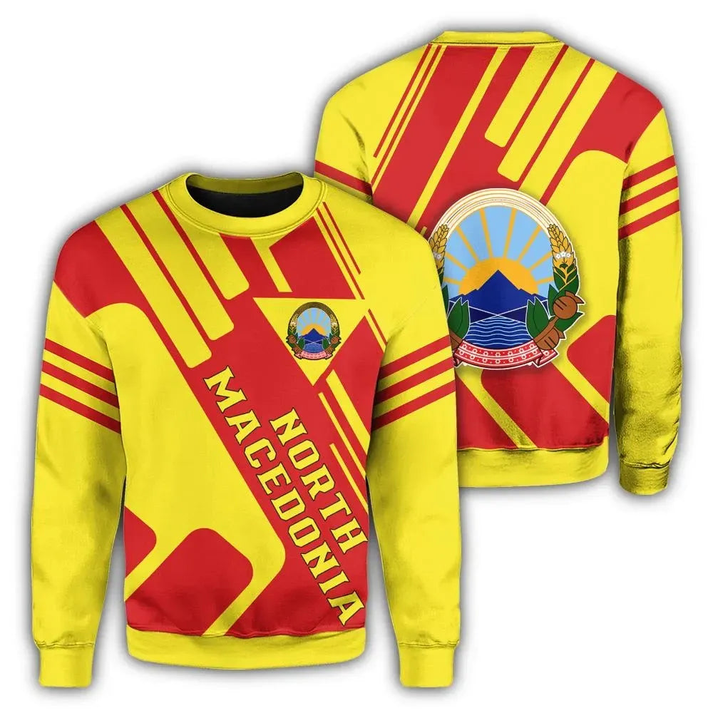 North Macedonia Coat Of Arms Sweatshirt Rockie RLT7 - Wonder Print Shop