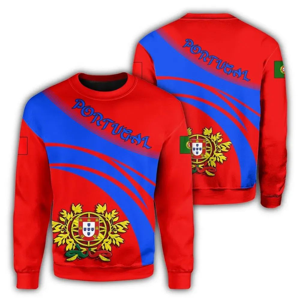 Portugal Coat Of Arms Sweatshirt Cricket Style RLT7 - Wonder Print Shop