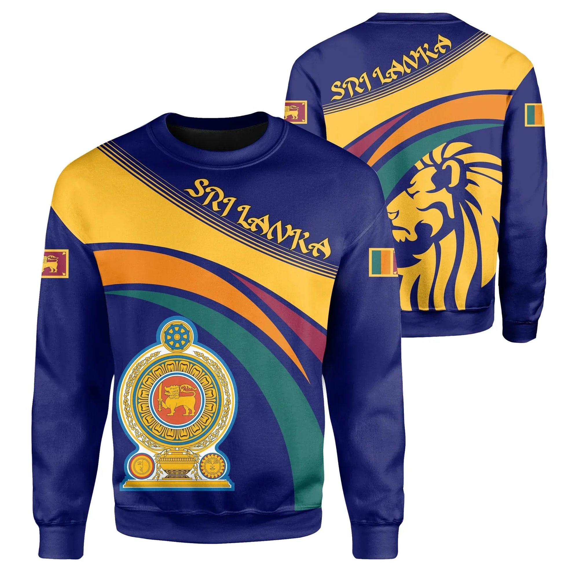 Wonder Print Shop Sri Lanka Lion Coat Of Arms Sweatshirt RLT7 - Wonder Print Shop