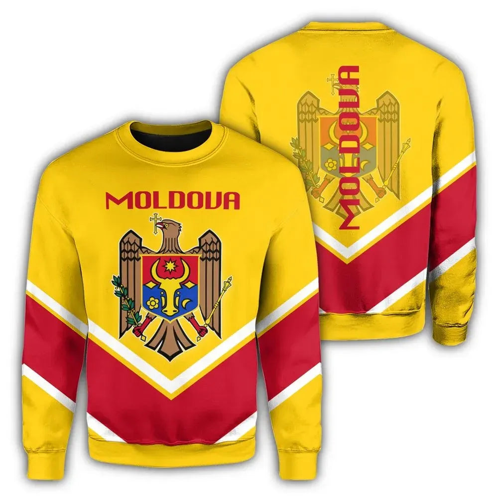 Moldova Coat Of Arms Sweatshirt Lucian StyleW RLT13 - Wonder Print Shop