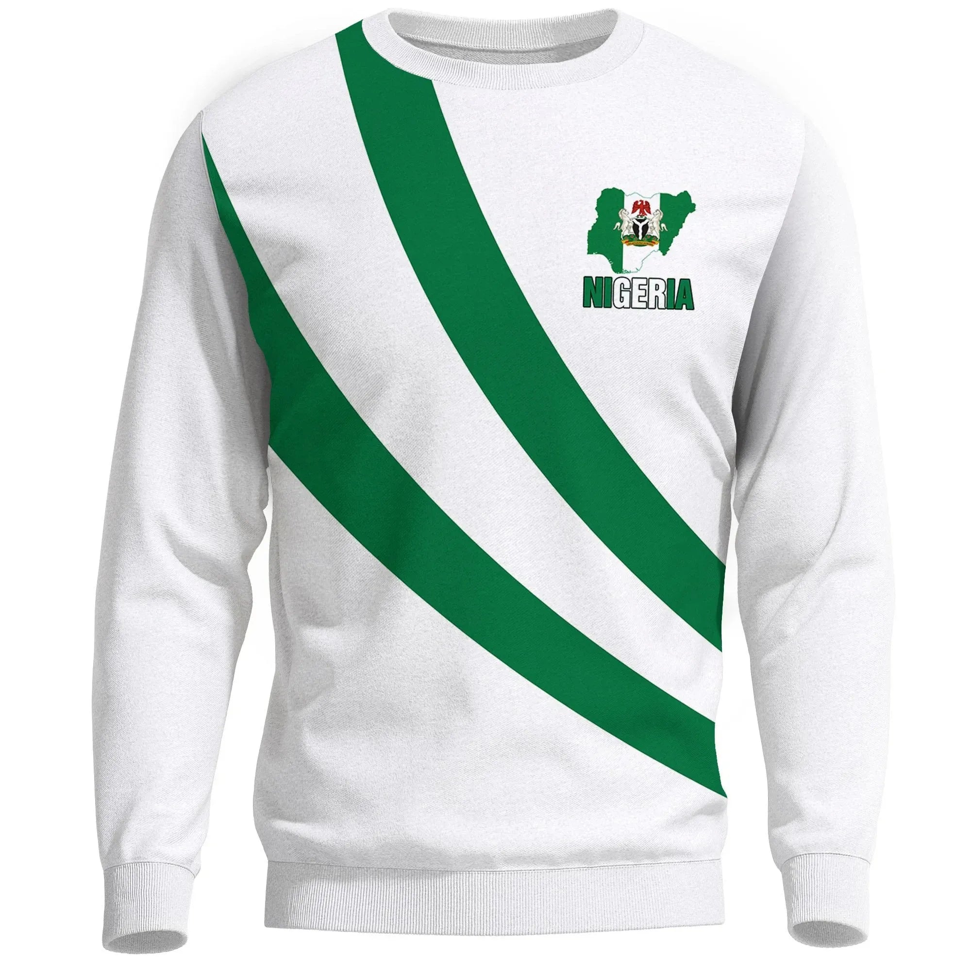 Nigeria Special Flag Sweatshirt Knitted Long Sleeved Sweater RLT8 - Wonder Print Shop