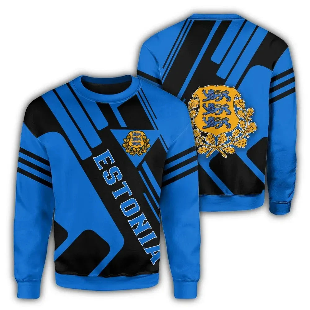 Estonia Coat Of Arms Sweatshirt Rockie RLT12 - Wonder Print Shop