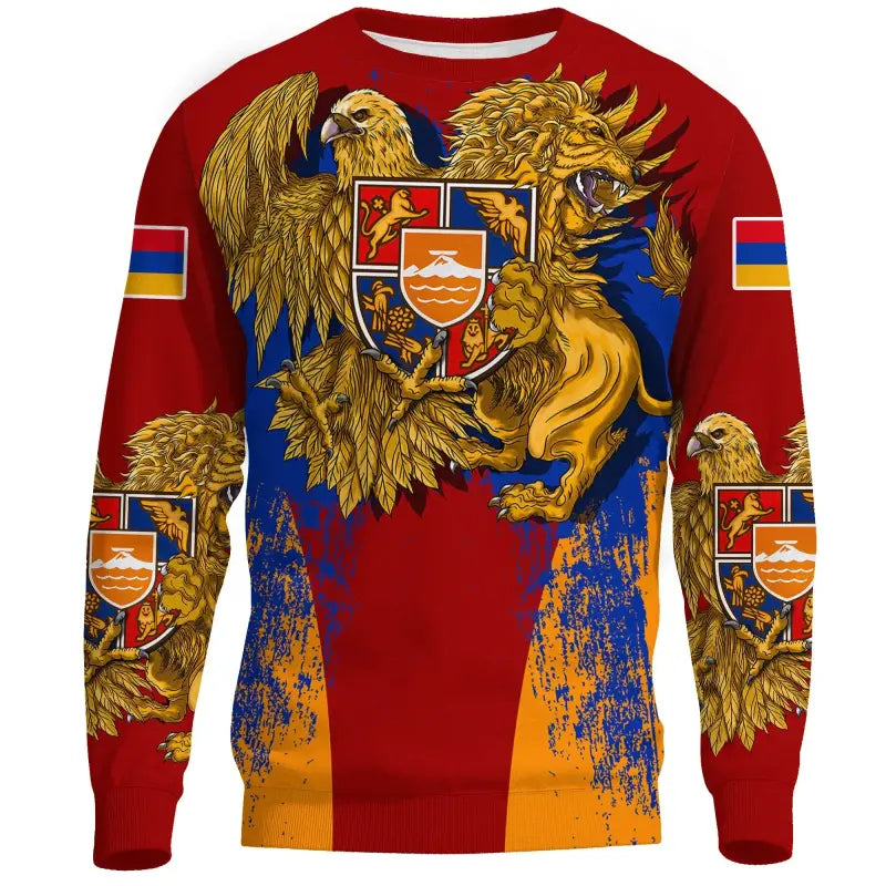 Armenia Special Coat of Arms Sweatshirt (Knitted Long-Sleeved Sweater) RLT8 - Wonder Print Shop