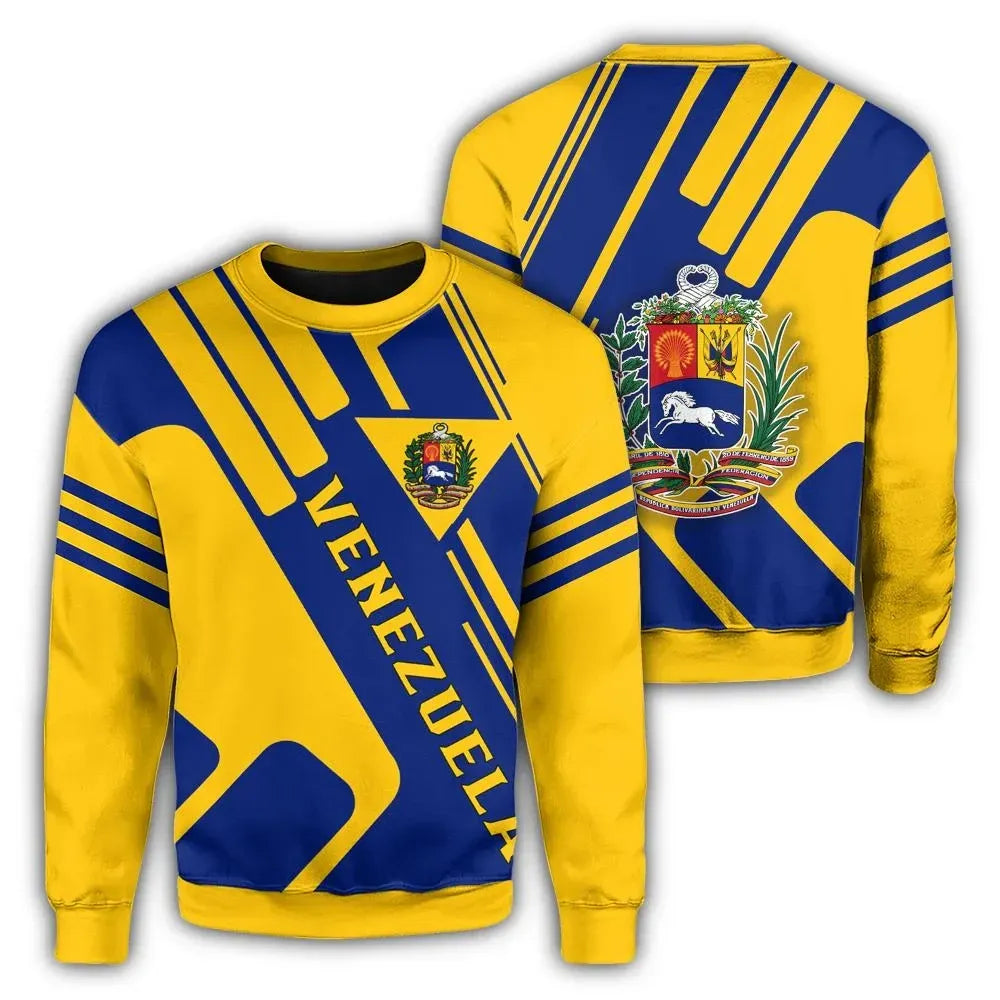 Venezuela Coat Of Arms Shoulder Sweater Cricket RLT7 - Wonder Print Shop