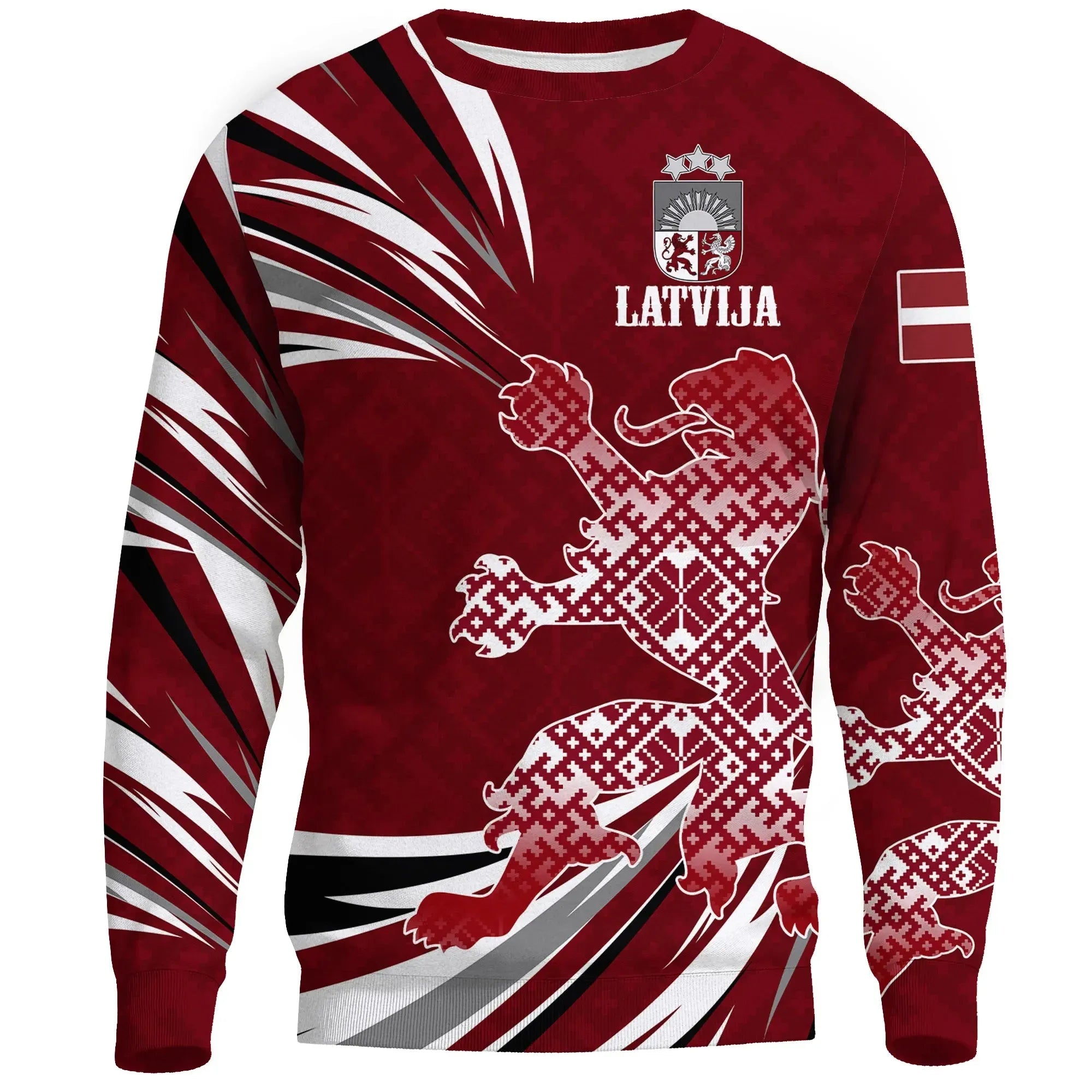 Latvia - The Latvian Lion Sweatshirt RLT6 - Wonder Print Shop