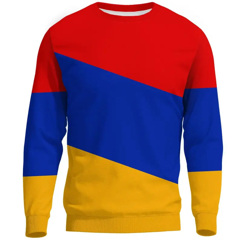 Armenia Flag Sweatshirt (Knitted Long-Sleeved Sweater) RLT8 - Wonder Print Shop