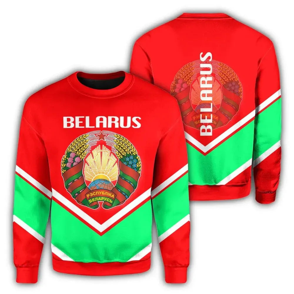 Belarus Coat Of Arms Sweatshirt Lucian Style RLT6 - Wonder Print Shop