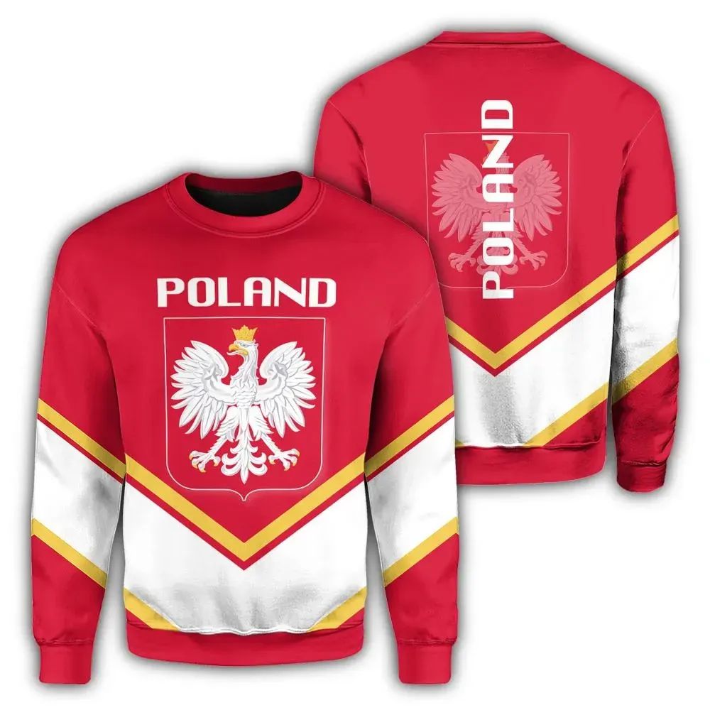 Poland Coat Of Arms Sweatshirt Lucian Style RLT7 - Wonder Print Shop