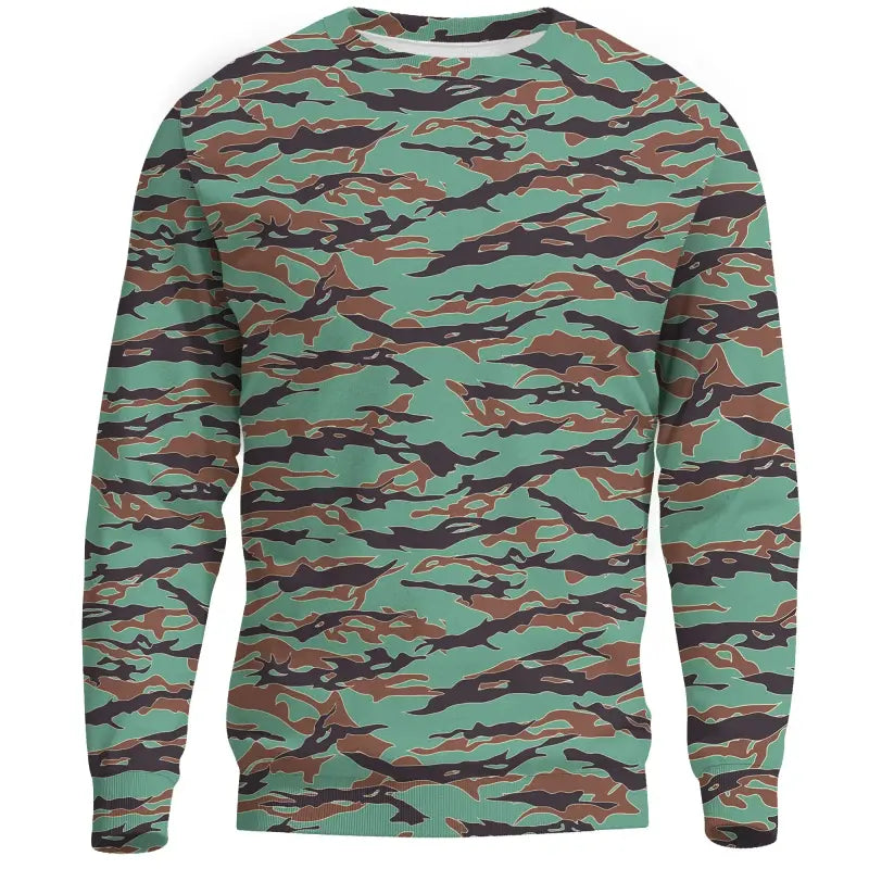 Army Guyana Tiger Stripe Camouflage Seamless Sweatshirt RLT8 - Wonder Print Shop