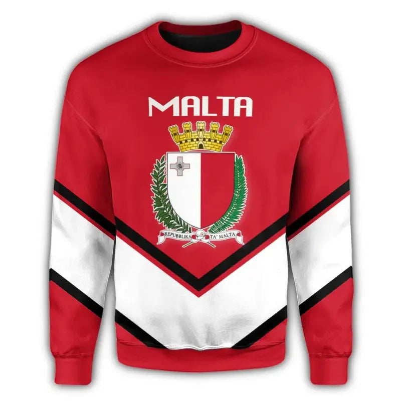 Malta Coat Of Arms Sweatshirt Lucian Style RLT12 - Wonder Print Shop