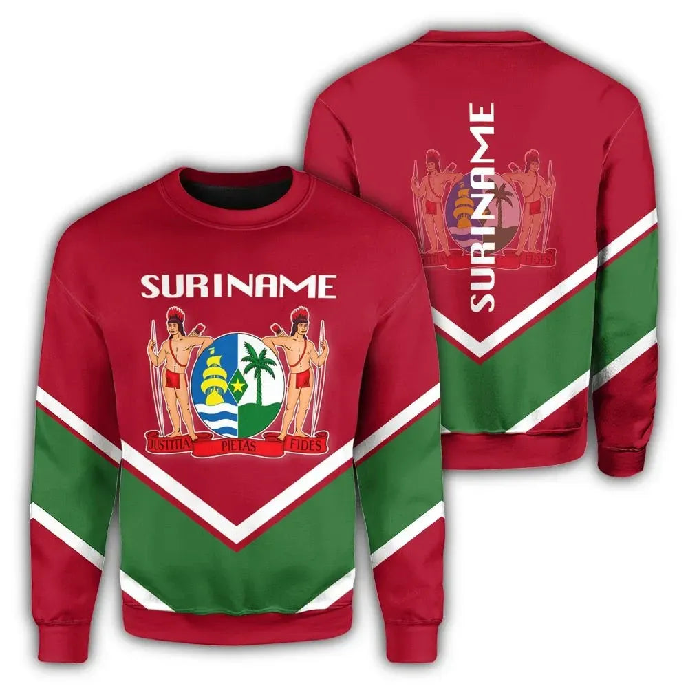 Suriname Coat Of Arms Sweatshirt Lucian Style RLT7 - Wonder Print Shop