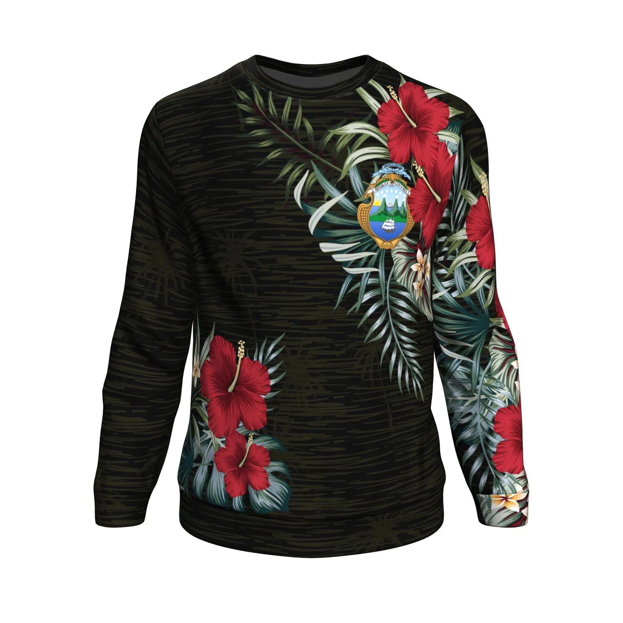 Costa Rica Hibiscus Sweatshirt/Sweater RLT13 - Wonder Print Shop