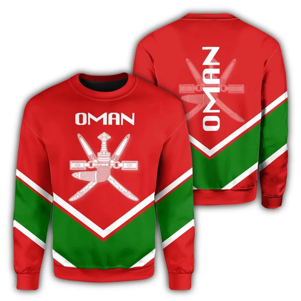 Oman Coat Of Arms Sweatshirt Lucian Style RLT13 - Wonder Print Shop