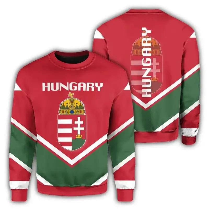 Hungary Coat Of Arms Sweatshirt Lucian Style RLT8 - Wonder Print Shop