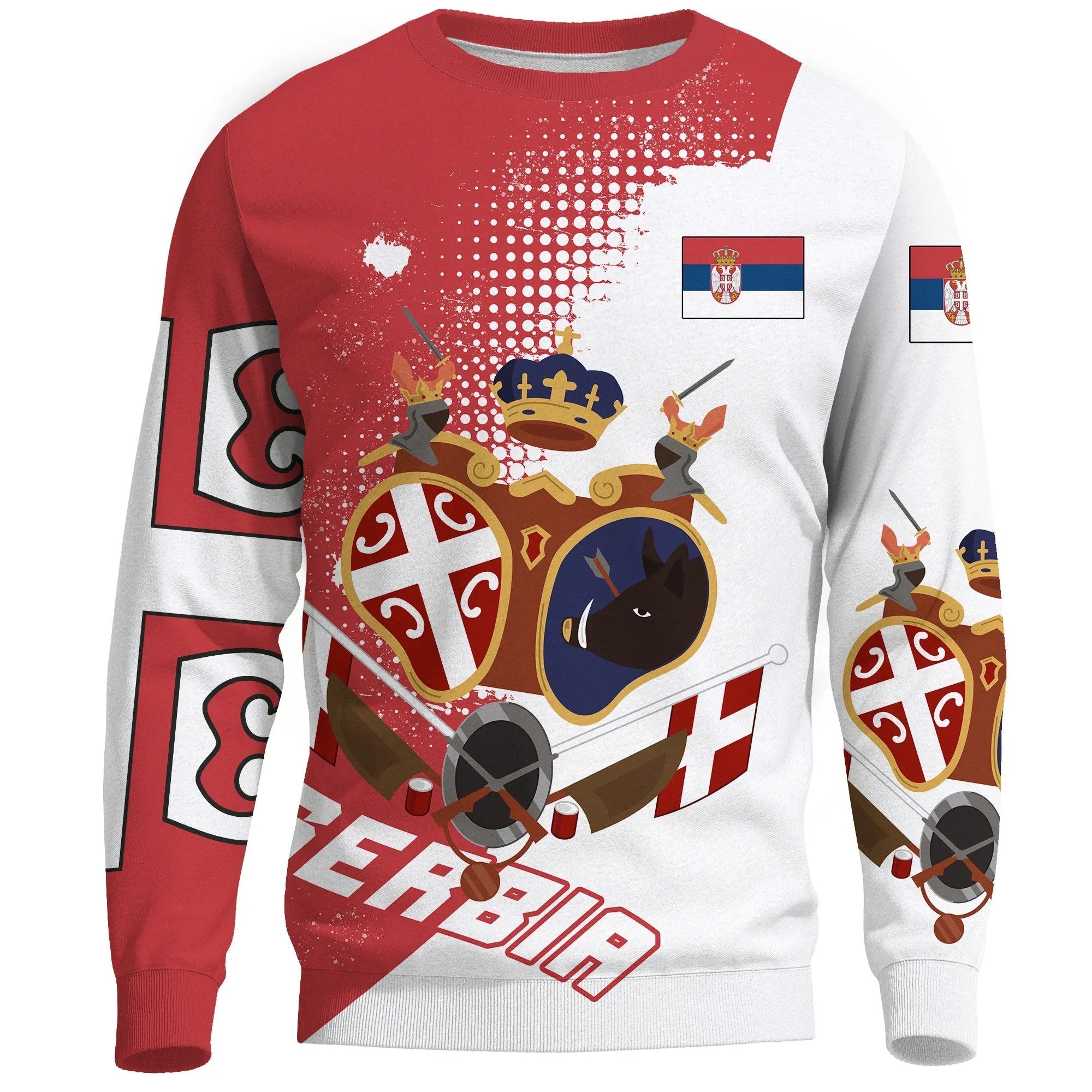 Serbia Sweatshirt Revolutionary Flag RLT7 - Wonder Print Shop