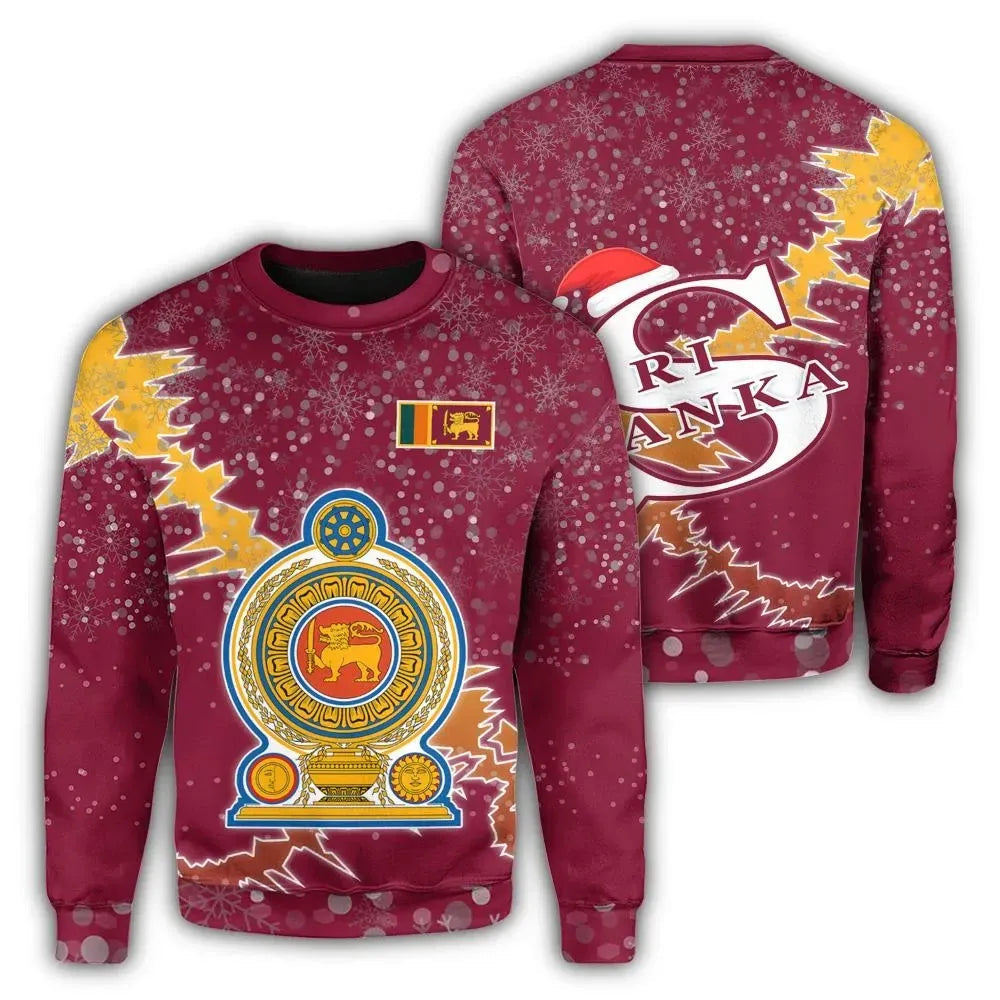 Sri Lanka Christmas Coat Of Arms Sweatshirt X Style RLT7 - Wonder Print Shop