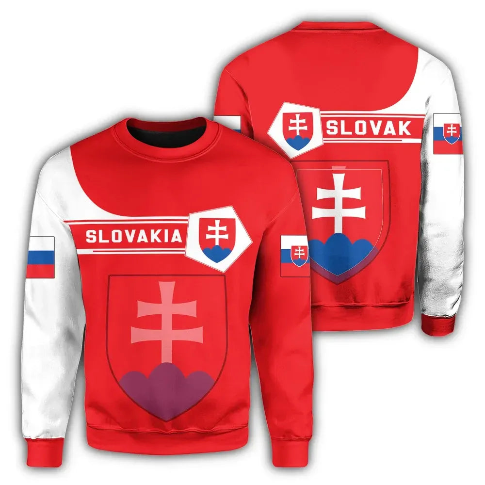 Slovakia Coat Of Arms Sweatshirt Simple Style RLT13 - Wonder Print Shop