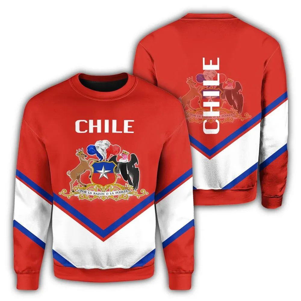 Chile Coat Of Arms Sweatshirt Lucian Style RLT7 - Wonder Print Shop