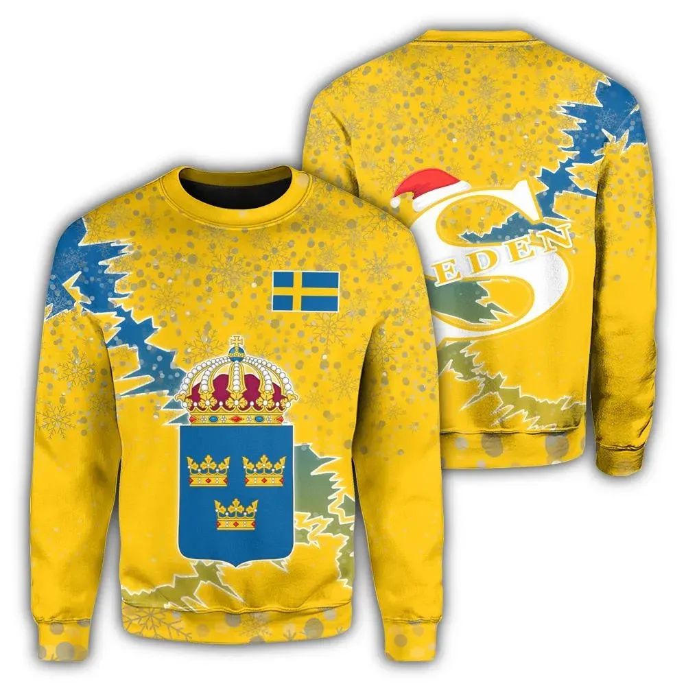 Sweden Christmas Coat Of Arms Sweatshirt X Style RLT7 - Wonder Print Shop