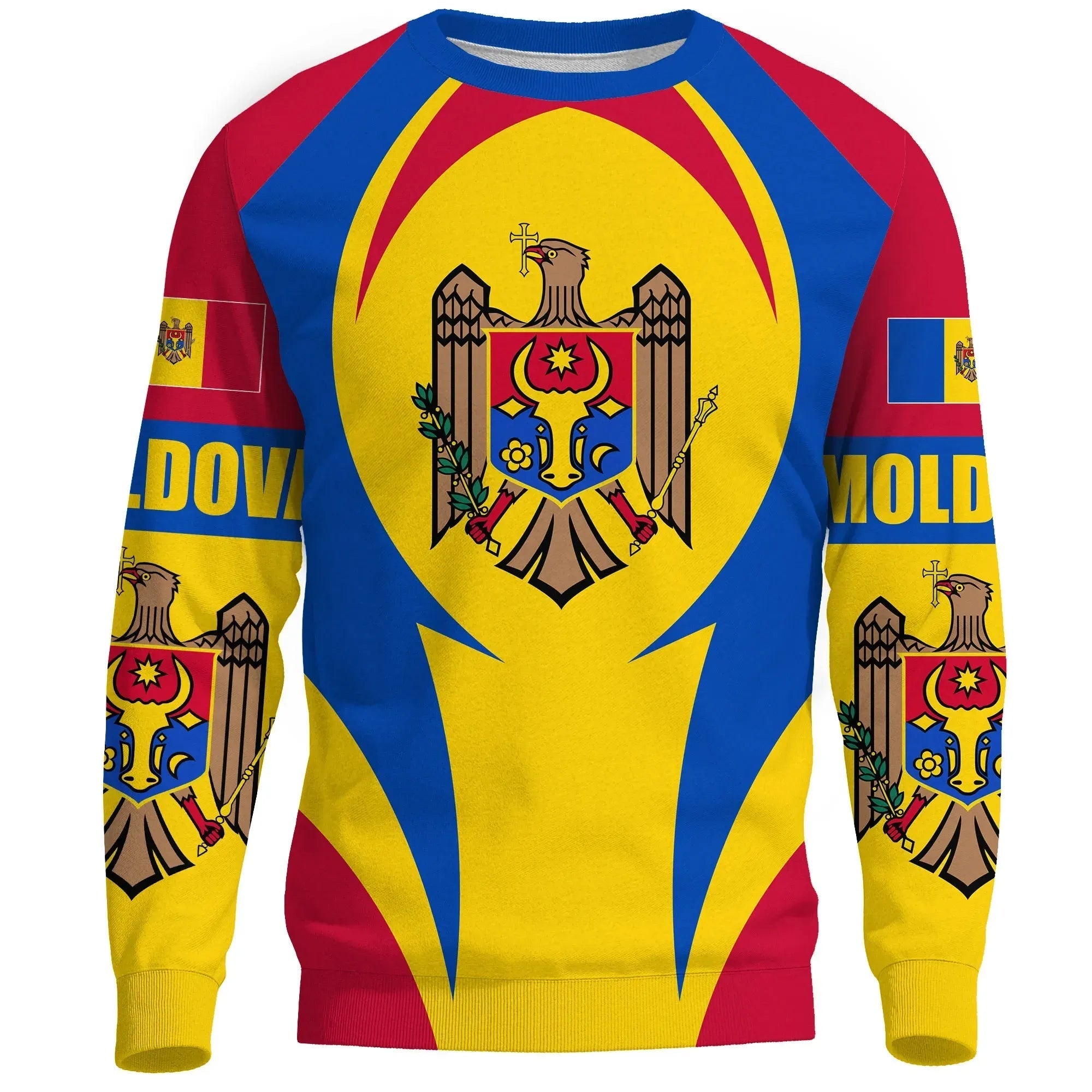 Moldova Sweatshirt Action Flag A15 RLT13 - Wonder Print Shop