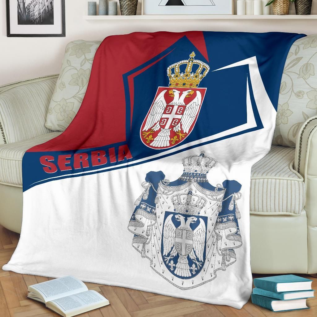 serbia-premium-blanket-coat-of-arms-flag-style