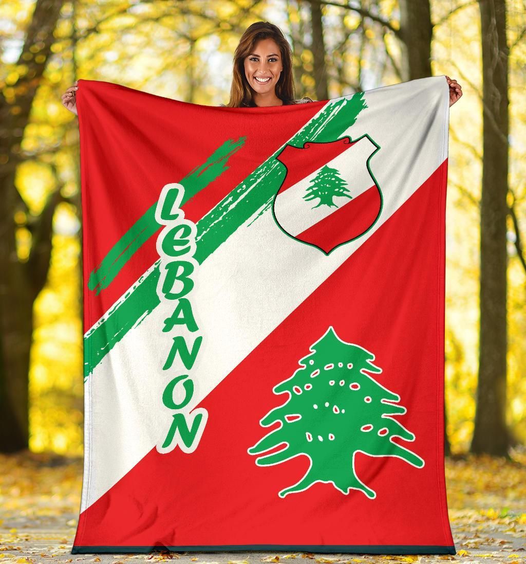 lebanon-premium-blanket-lebanon-flag-polygon-style24