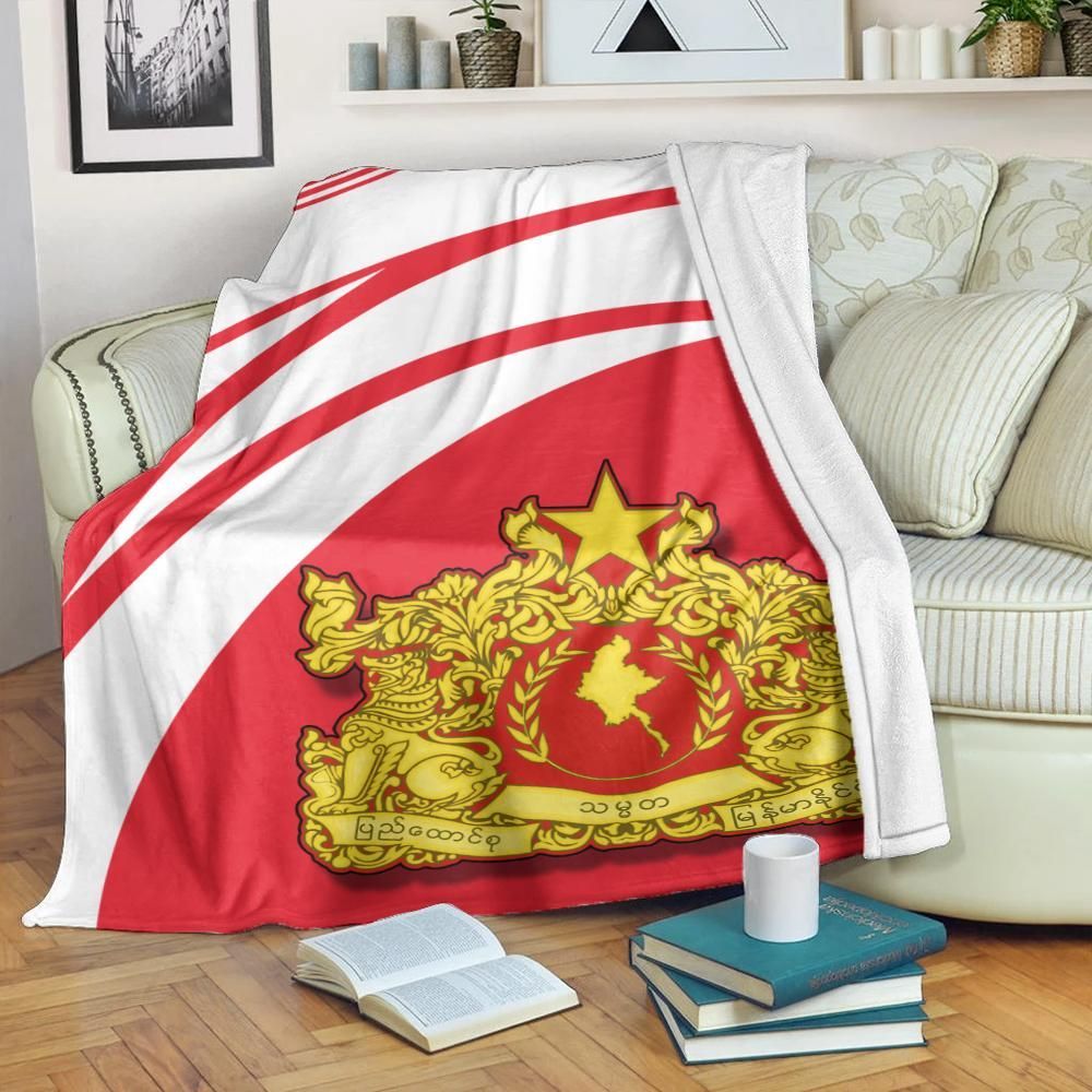 myanmar-coat-of-arms-premium-blanket-cricket