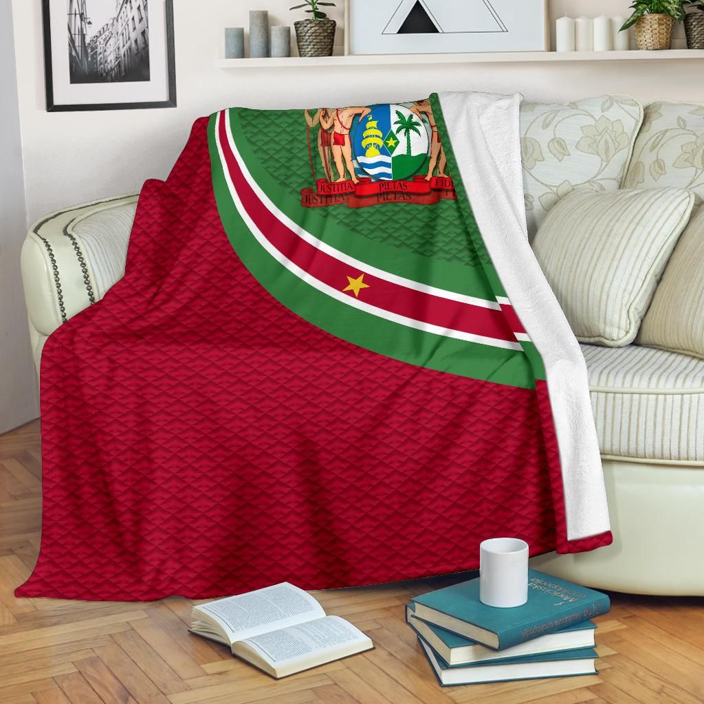 suriname-premium-blanket-suriname-coat-of-arms-and-flag-color