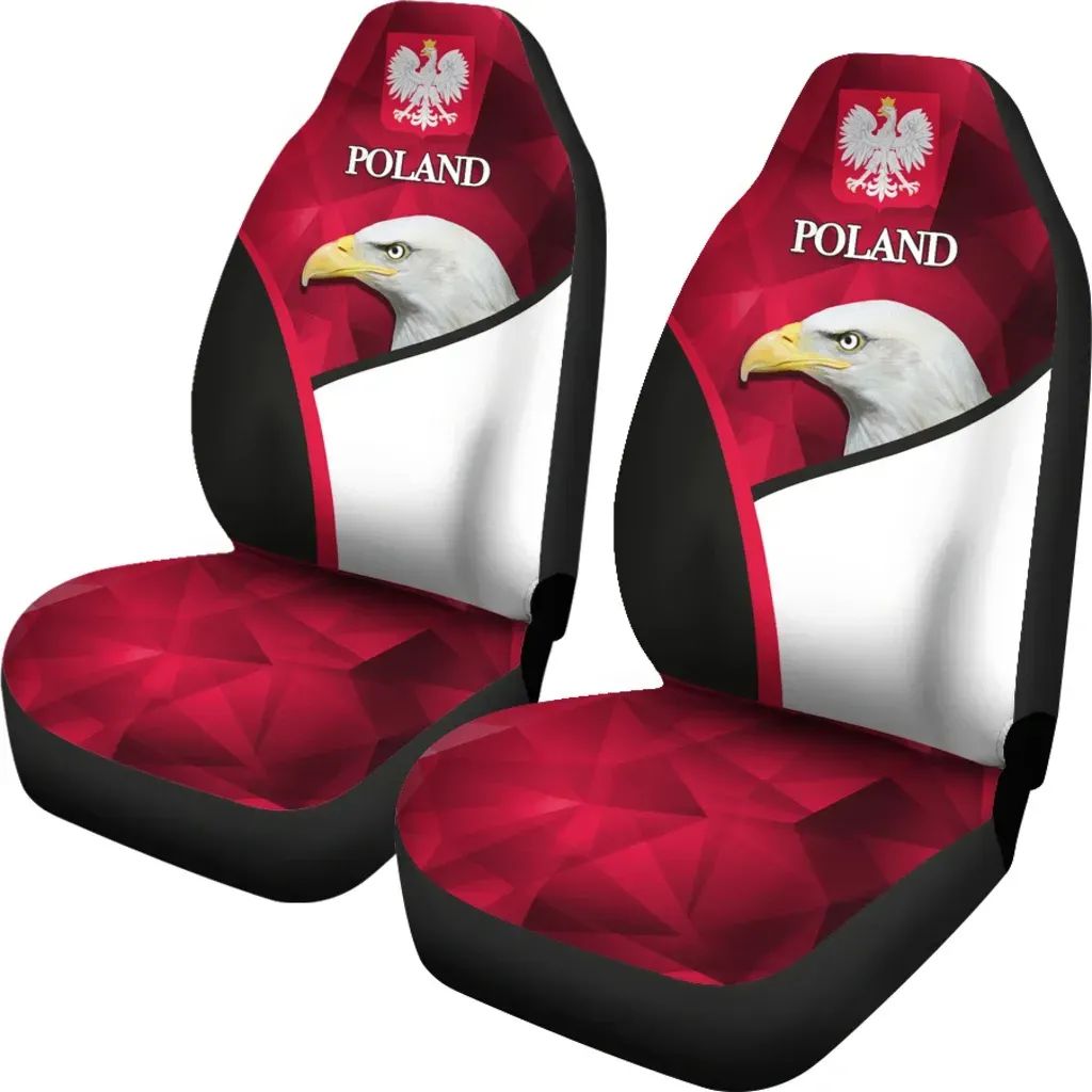 Poland Car Seat Covers White Eagle Version RLT7 - Wonder Print Shop