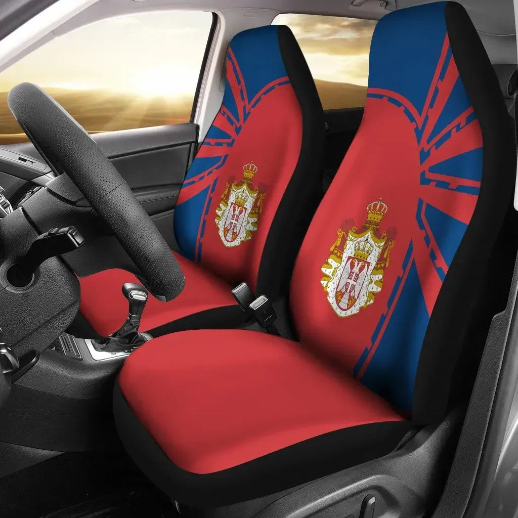 Serbia Car Seat Covers Premium Style RLT7 - Wonder Print Shop