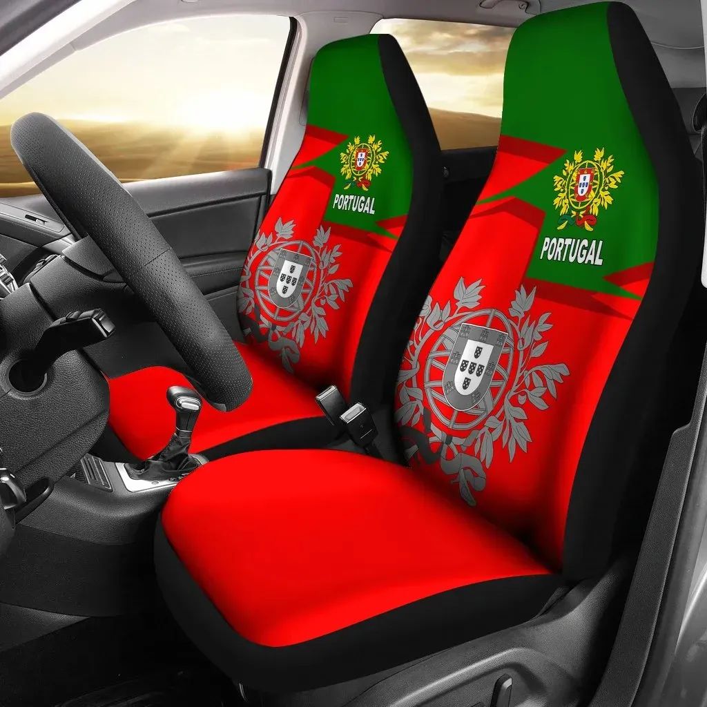 Portugal Car Seat Covers Coat Of Arms New Style RLT7 - Wonder Print Shop