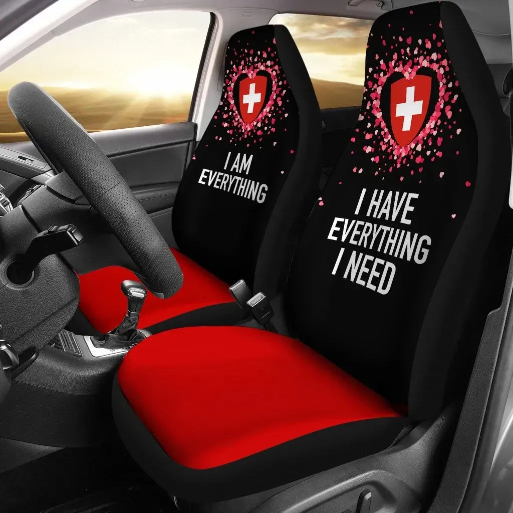 Switzerland Car Seat Covers Couple Valentine Everthing I Need Set Of Two RLT13 - Wonder Print Shop