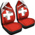 Switzerland Car Seat Covers Coat Of Arms With Edelweiss RLT13 - Wonder Print Shop