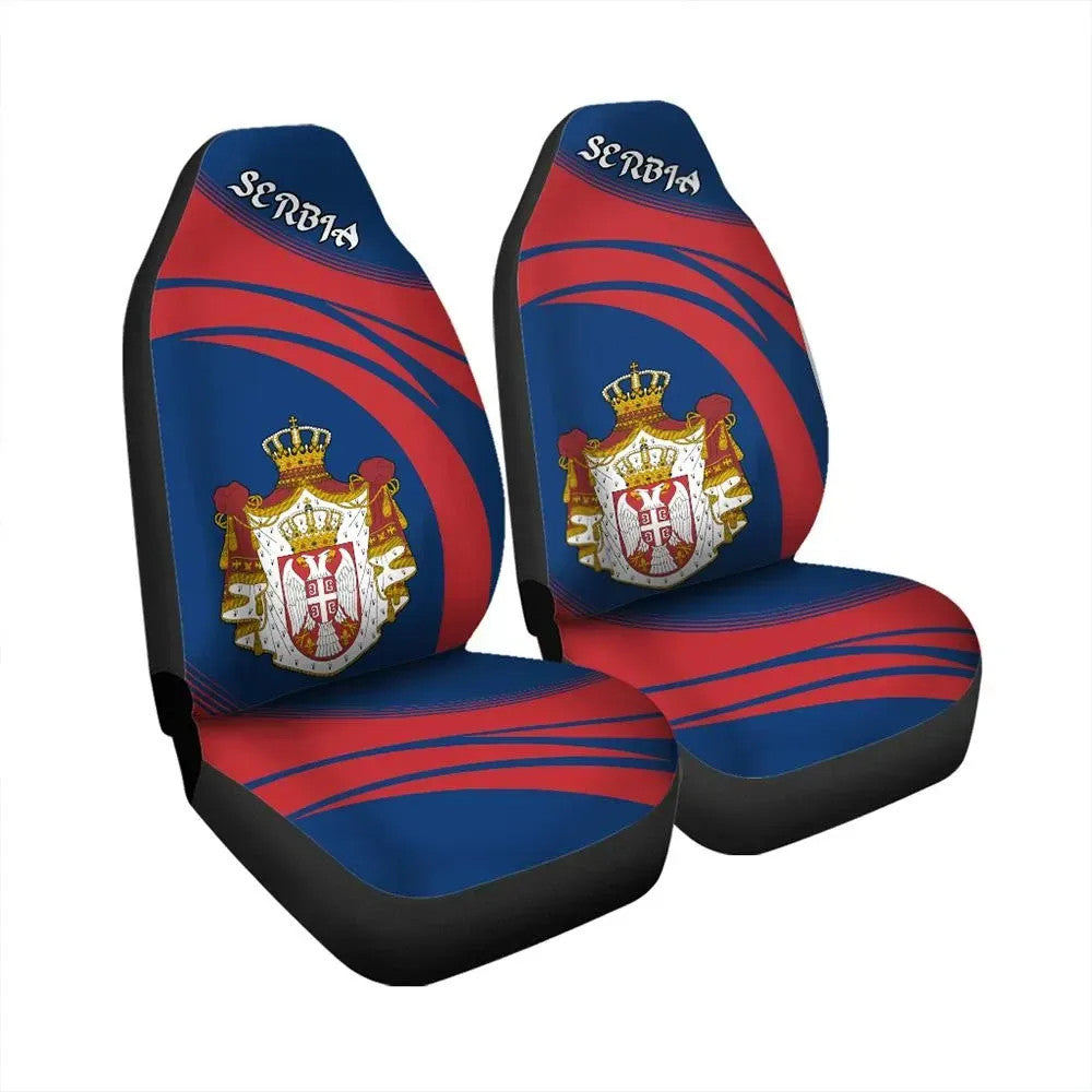 Serbia Coat Of Arms Car Seat Cover Cricket RLT7 - Wonder Print Shop