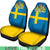 Sweden Flag and Coat Of Arms Car Seat Covers RLT7 - Wonder Print Shop