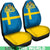 Sweden Flag and Coat Of Arms Car Seat Covers RLT7 - Wonder Print Shop