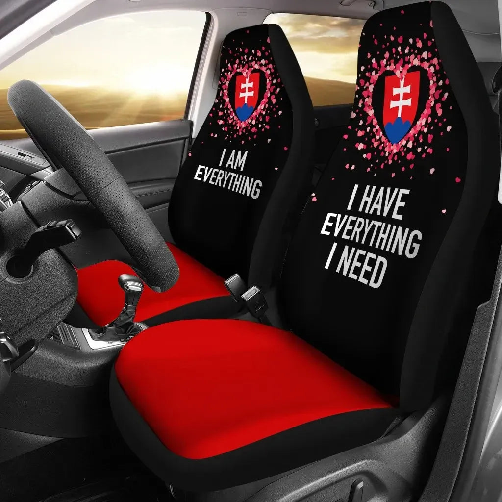 Slovakia Car Seat Covers Couple Valentine Everthing I Need Set of Two RLT13 - Wonder Print Shop