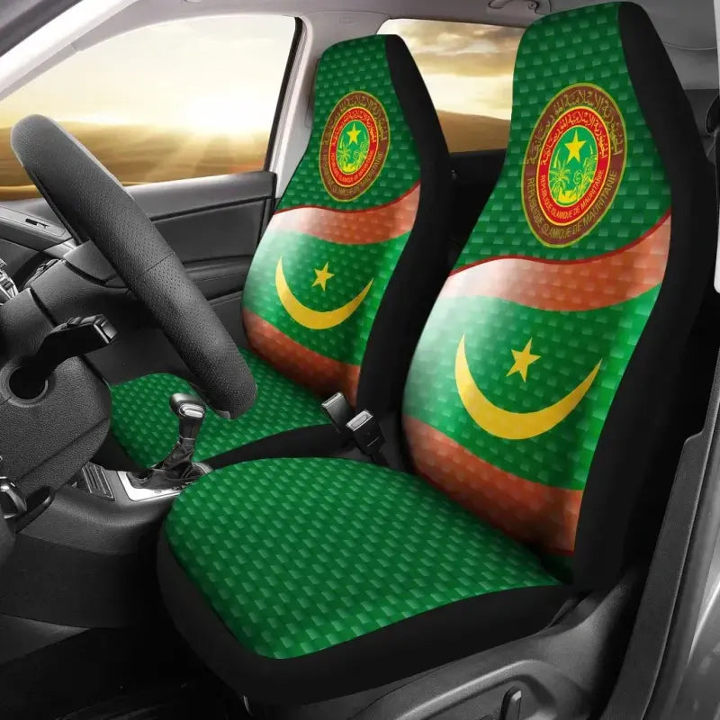 mauritania-car-seat-covers-mauritania-flag-and-coat-of-arms-ver02