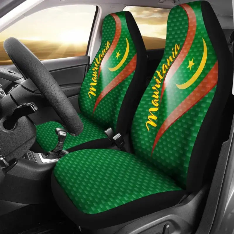 mauritania-car-seat-covers-mauritania-flag-and-coat-of-arms-ver01