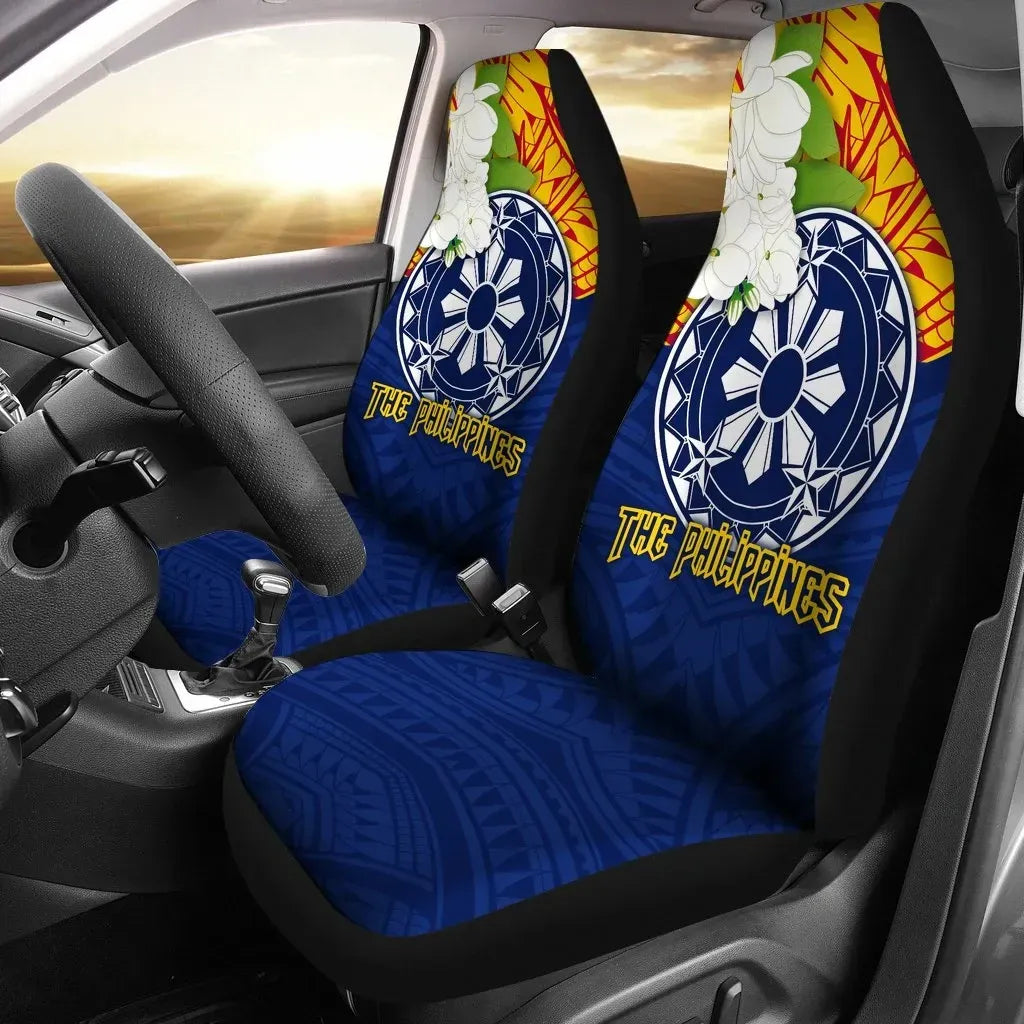 The Philippines Car Seat Cover Filipino Sampaguita RLT6 - Wonder Print Shop