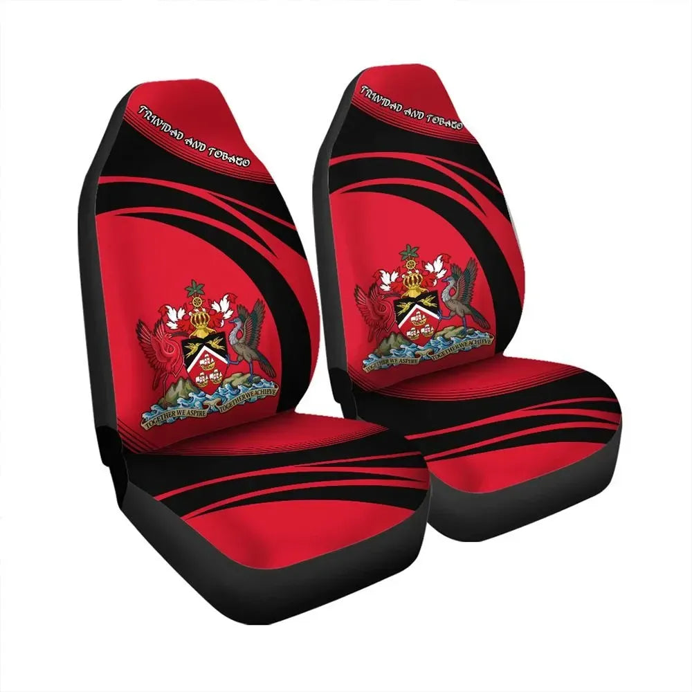 Trinidad and Tobago Coat Of Arms Car Seat Cover Cricket RLT6 - Wonder Print Shop