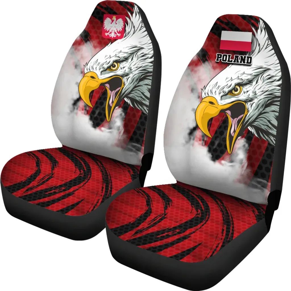 Poland Car Seat Covers Polish White Eagle Powerful RLT7 - Wonder Print Shop