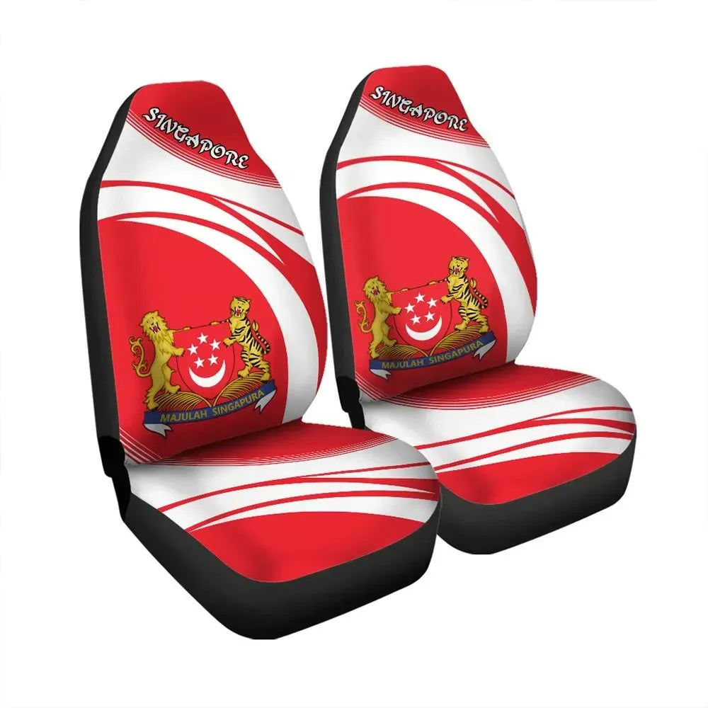 Singapore Coat Of Arms Car Seat Cover Cricket RLT13 - Wonder Print Shop