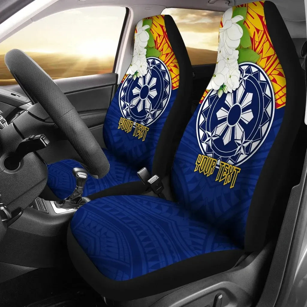 The Philippines Personalised Car Seat Cover Filipino Sampaguita RLT6 - Wonder Print Shop